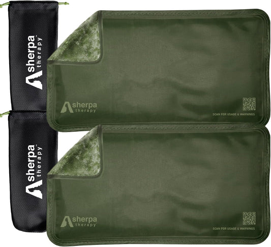 Small Flexible Gel Ice Packs for Injuries Reusable - Soft Hot and Cold Packs for Injuries for Ankle, Hand, Wrist, Head Pain Relief - 5" x 10" - 2PK - Green