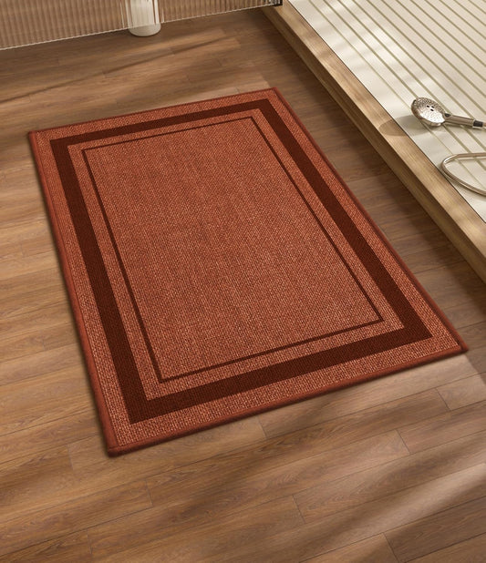 chakme Bathroom Rugs Mat 24x17, Ultra Thin Non Slip Bath Mat Small Quick Dry Absorbent Bath Mat for Bathroom Floor, (Orange, 24"x17")