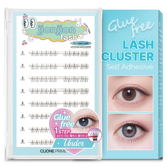Korean Self Adhesive Lash Clusters Under No Glue Press On Pre Bond Lash Clusters Fluffy Self Adhesive False Eyelashes No Glue Needed Reusable Wispy Eyelash Extensions