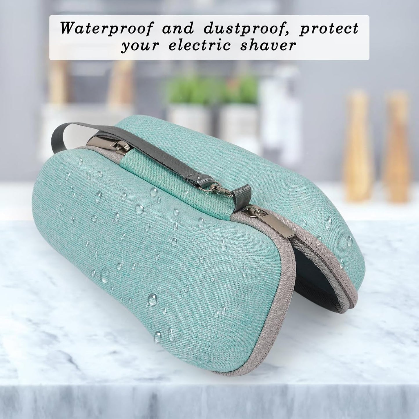 Travel Shaver Organizer - EVA Hard Protective Holder for Braun Series 3/5/6/7/8/9 Electric Shavers, Compact & Durable Design for Men’s Grooming Essentials, Fits All Accessories (Green)