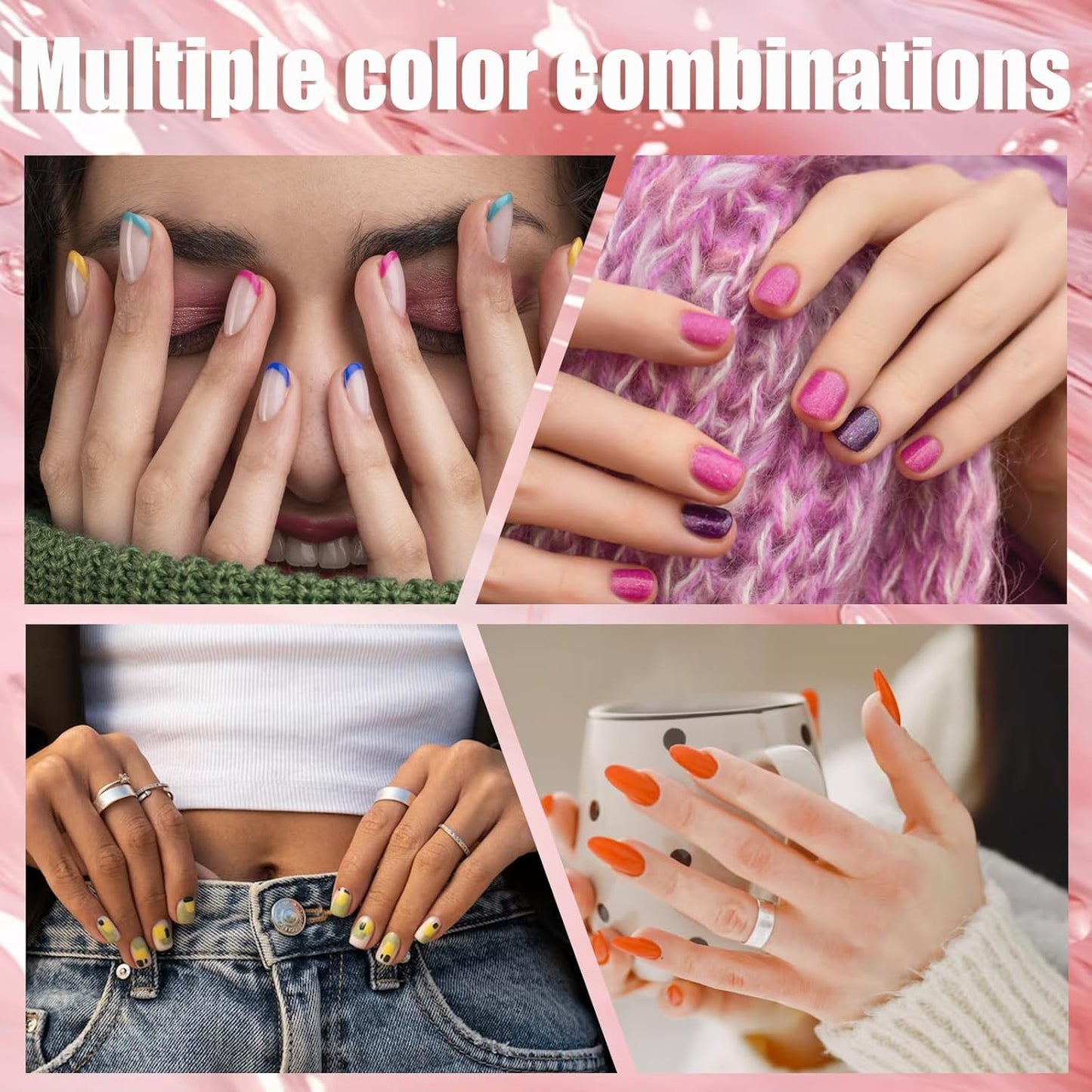 16 Colors Nail Pigment Powder Palette, Ombre Nails Set Colored Nail Powder Pigmentos para Uñas, French Aura Nail Art Palette Long-lasting Manicure DIY Accessories