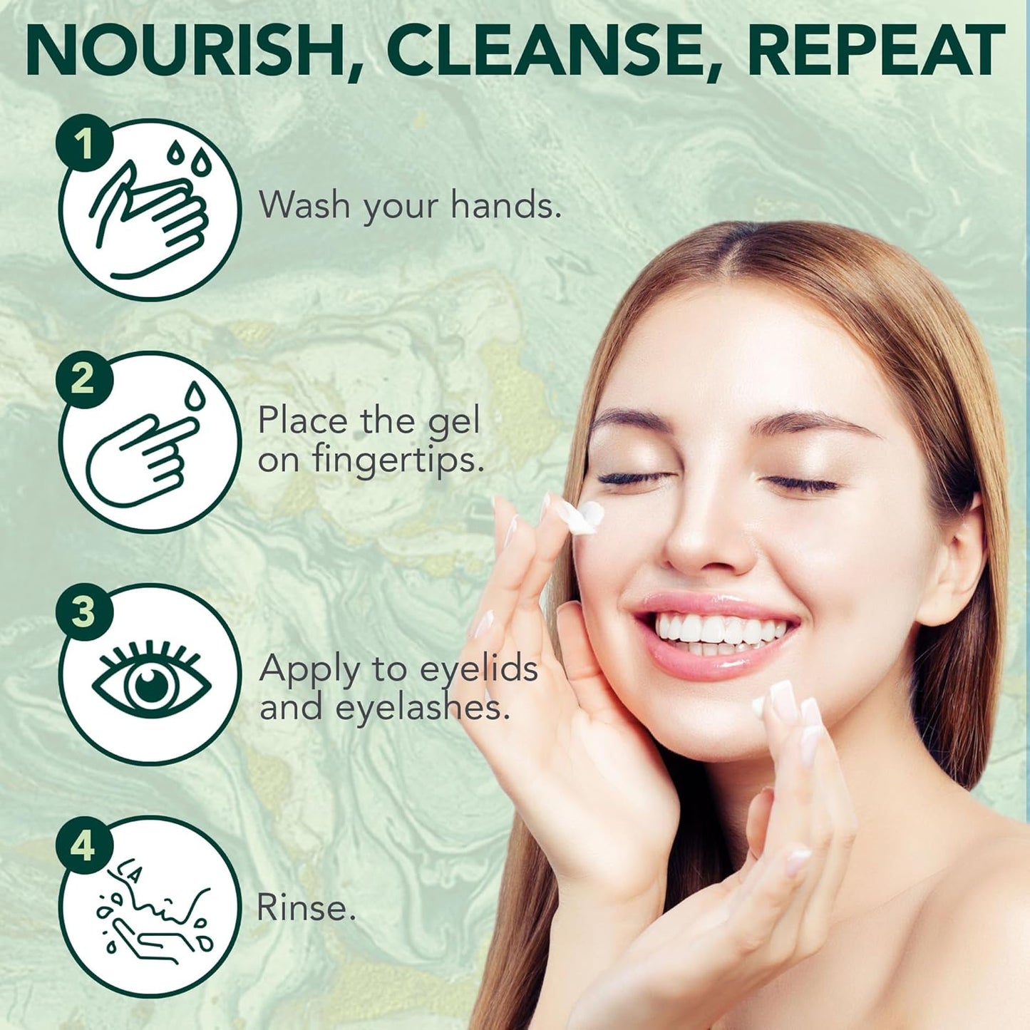 NOVEHA Demodex Extra Strength Eyelid Gel Cleanser - for Demodex, MGD and Dry Eye with Pro-Vitamin B5, Tea Tree Oil, and Hyaluronic Acid - Gentle Cleansing, Soothes Itchy Eyelid - 50mL (2 Pack)