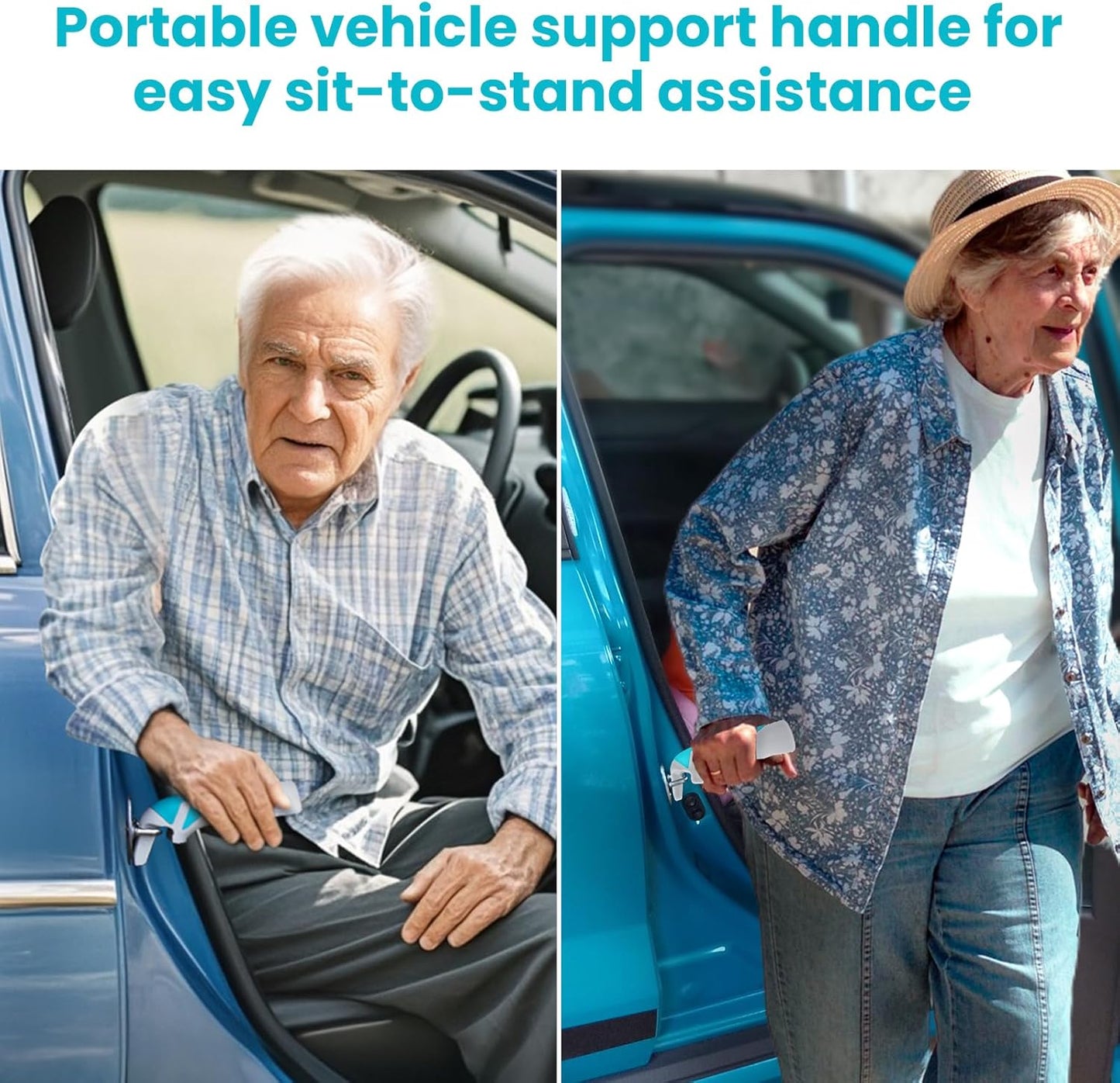 Car Assist Door Handle for Elderly: Portable Bar Car Support Handle for Seniors & Handicap - Standing Mobility Safety Tip Auto to Help Get Out