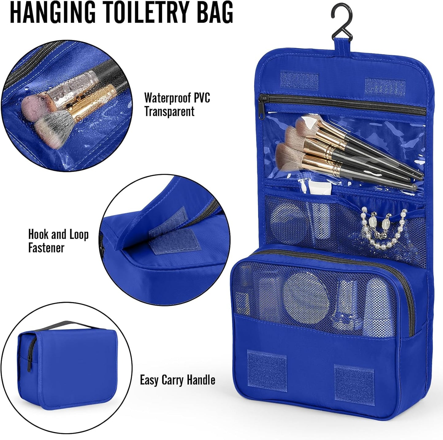 Veken 10 Set Packing Cubes for Travel Essential, Suitcase Organizer Bags in 4 Sizes, Carry-On Luggage Accessories with Large Laundry & Hanging Toiletry Bag, Must-Have for Airplane, Road Trip & Camping