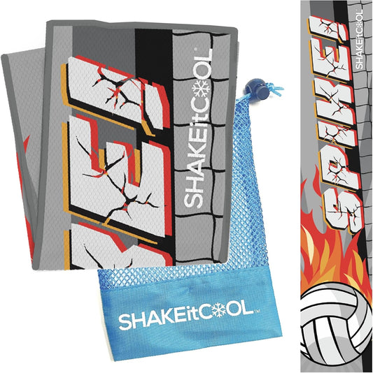 SHAKEitCOOL Original Cooling Towel – Soft, Lightweight, Heat Relief – Perfect for Biking, Running, Yoga, Gym, Gardening – Volleyball