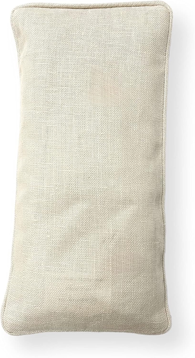 Organic Linen Eye Pillow - Lavender & Flaxseed for Relaxation, Yoga, Stress Relief - Microwavable Heating Pad & Cool Compress - Made in USA - Gifts for Meditation