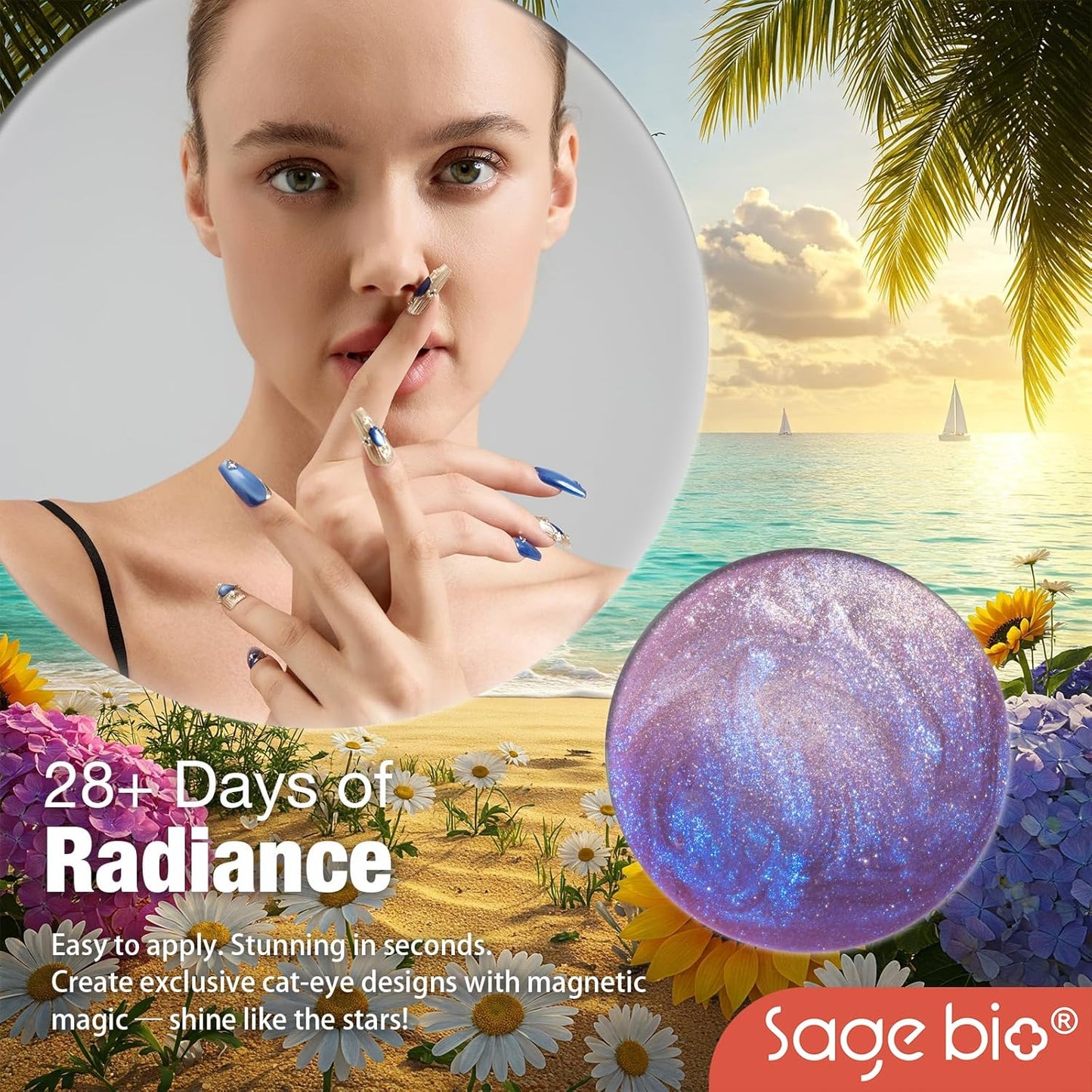 Cat Eye Gel Nail Polish, 15ml Magnetic Gel, High-Gloss Finish, Long-Lasting, DIY Manicure Kit with Magnet Stick, Stunning 3D Magnetic Effect, 01