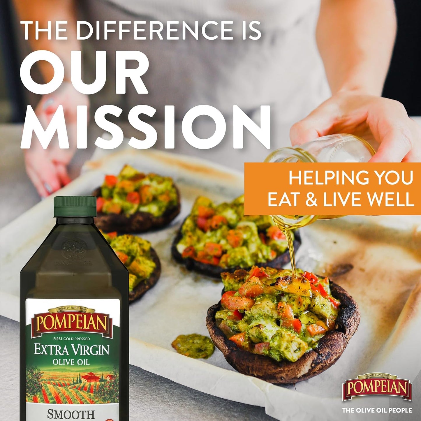 Pompeian Extra Virgin Olive Oil Variety Pack - Smooth, Robust, Naturally Gluten-Free, Non-Allergenic, Non-GMO, 68 Fl Oz (Pack of 2)