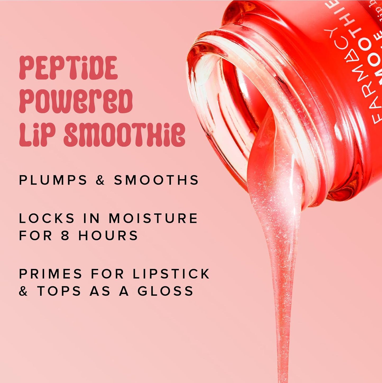 Farmacy Peptide Lip Balm - Lip Smoothie Hydrating Lip Balm with Vitamin C to Visibly Plump + Smooth Lip Lines - Nourishing Lip Treatment with a High-Gloss Finish - Apple (10g)