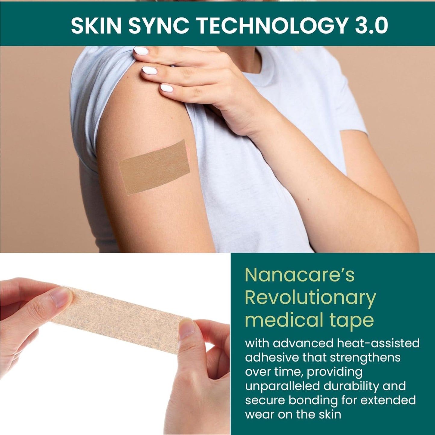 Tan Microporous Surgical Tape 1" x 11yd | Micropore Tape | Skin Coloured Nose Tape |Medical Tape for Skin, Dressings & Rhinoplasty Recovery| First Aid for Sensitive Skin (2.5cm)