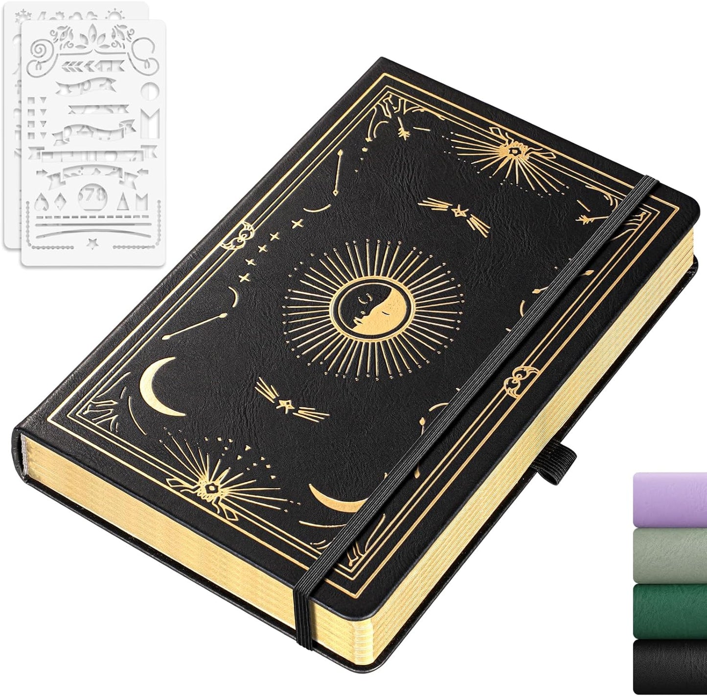 Plain Journal for Women Men, 192 Pages A5 Notebook Journal, Hardcover Notebook with 100Gsm Thick Pages, Leather Note Book for Writing, Travel, Business, Office, Prayer 5.7 x 8.3,Black