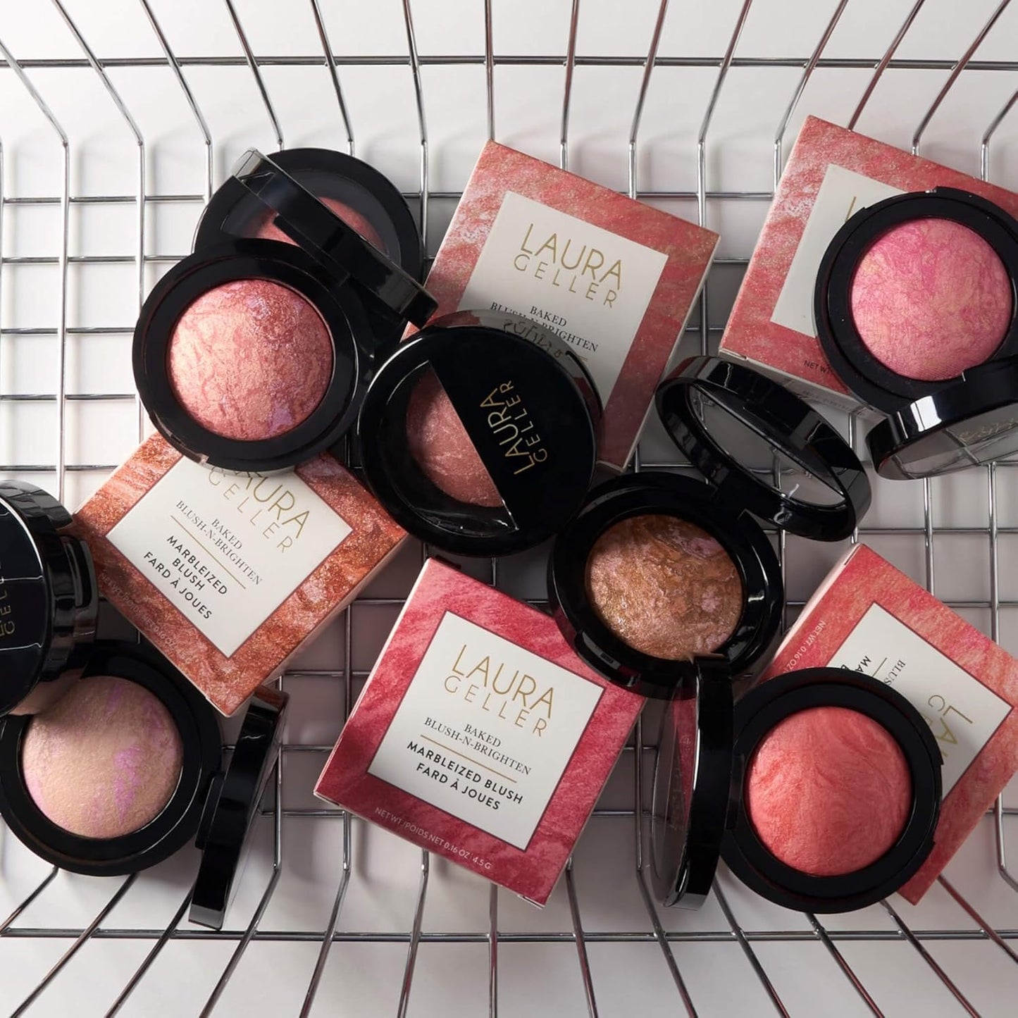 LAURA GELLER NEW YORK Baked Blush-n-Brighten Marbleized Blush for Cheeks - Summer Orchid - Natural Finish - Buildable Color