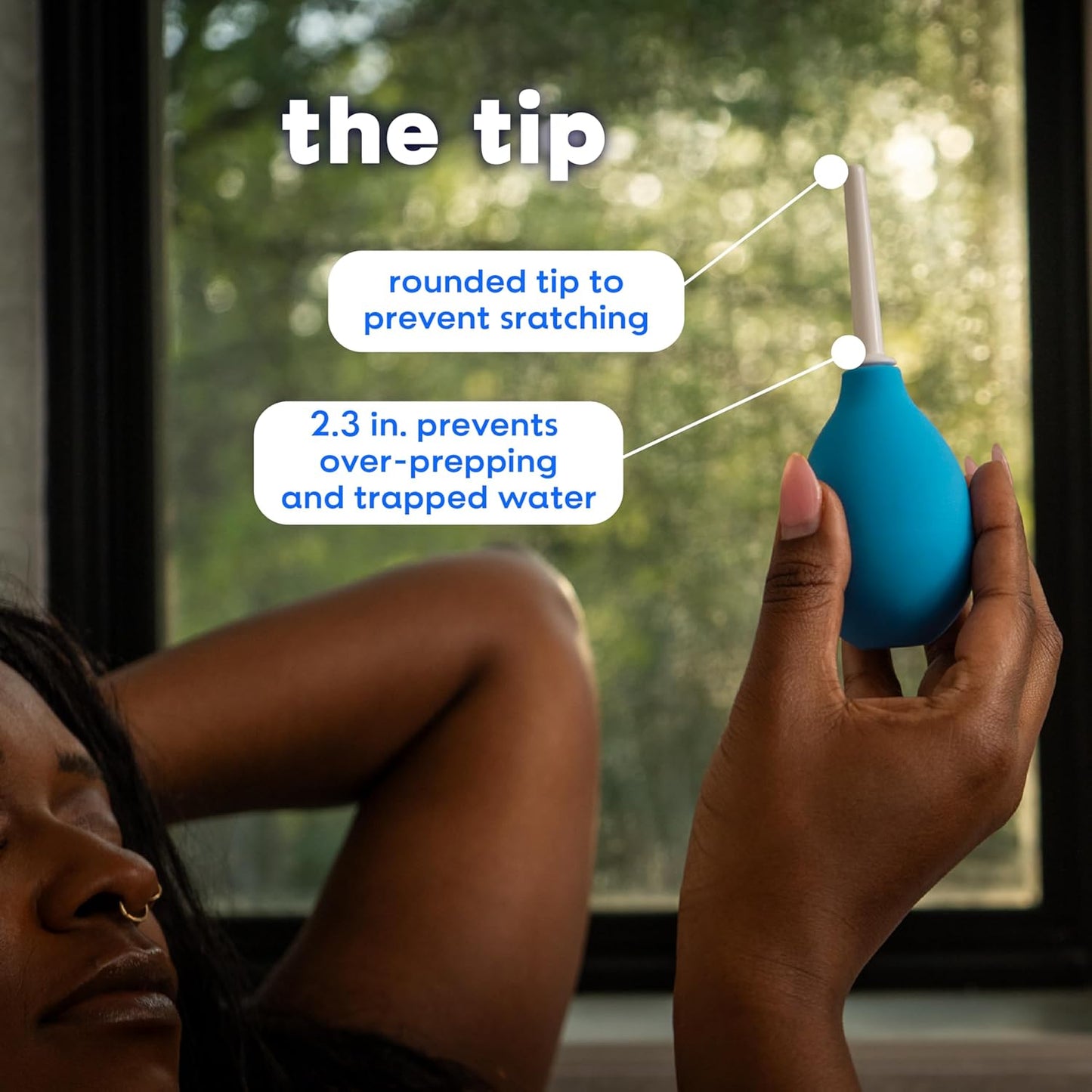 Bottom’s Digest Enema Bulb 3.0-oz Anal Douche with Easy-Clean 6-cm White Tip for Men & Women