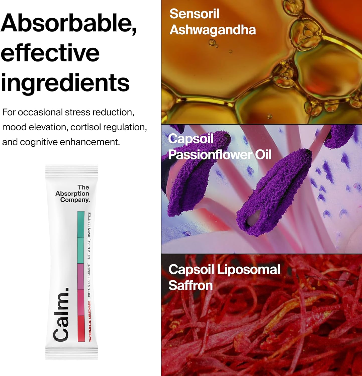 Calm Drink Mix - Relaxation Aid with Magnesium, Ashwagandha, L-Theanine, & Vitamin D - Supports Cortisol Regulation and Mood for Men & Women - Watermelon Lemonade Flavor 28 Sticks