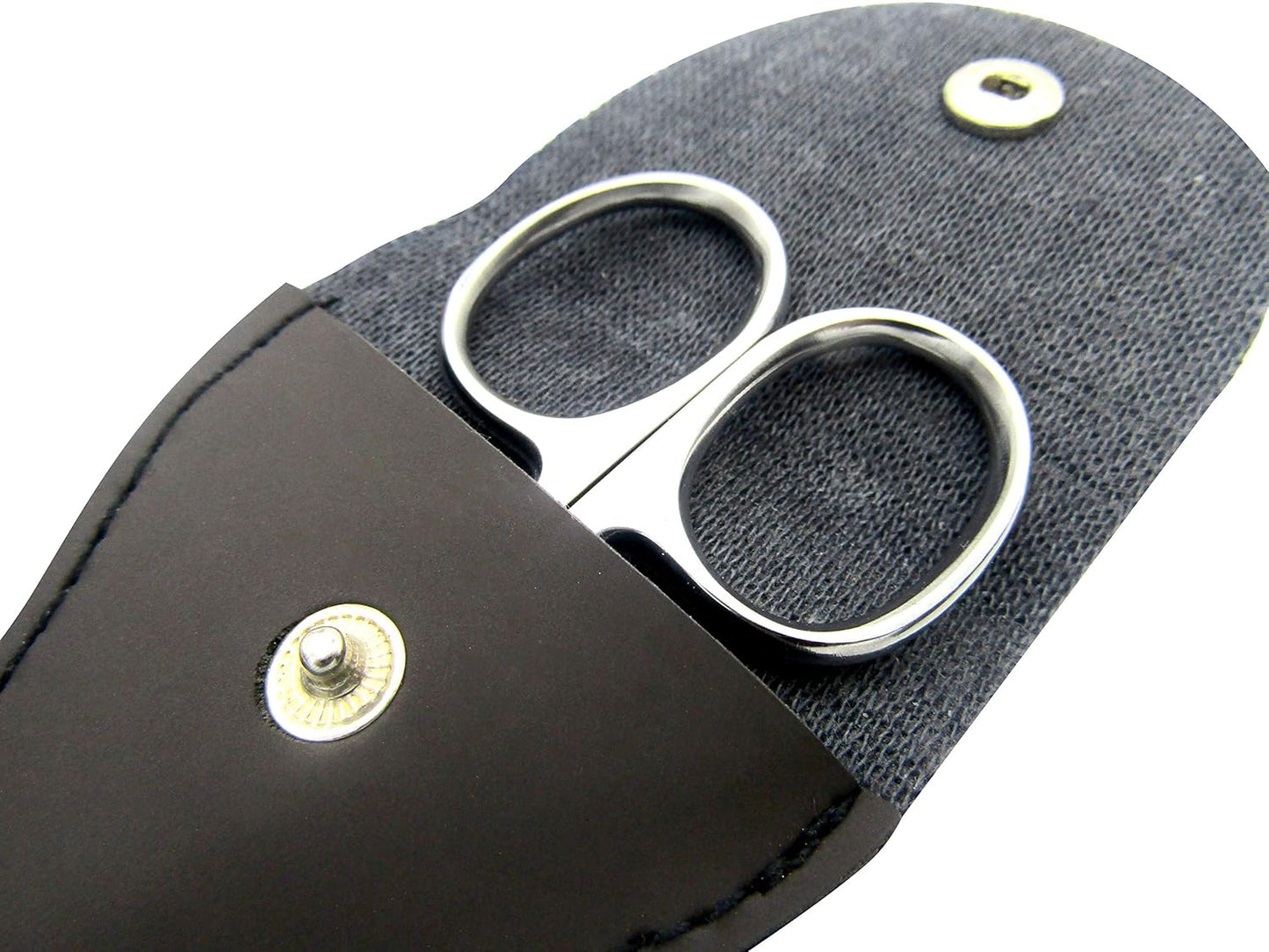 Eyebrow Scissors & Small Cuticle Scissors, Curved Blade Manicure TSA Scissors. Stainless-Steel Scissors for Eyelashes, Facial Hair, Pubic, Men Moustache & Beard.