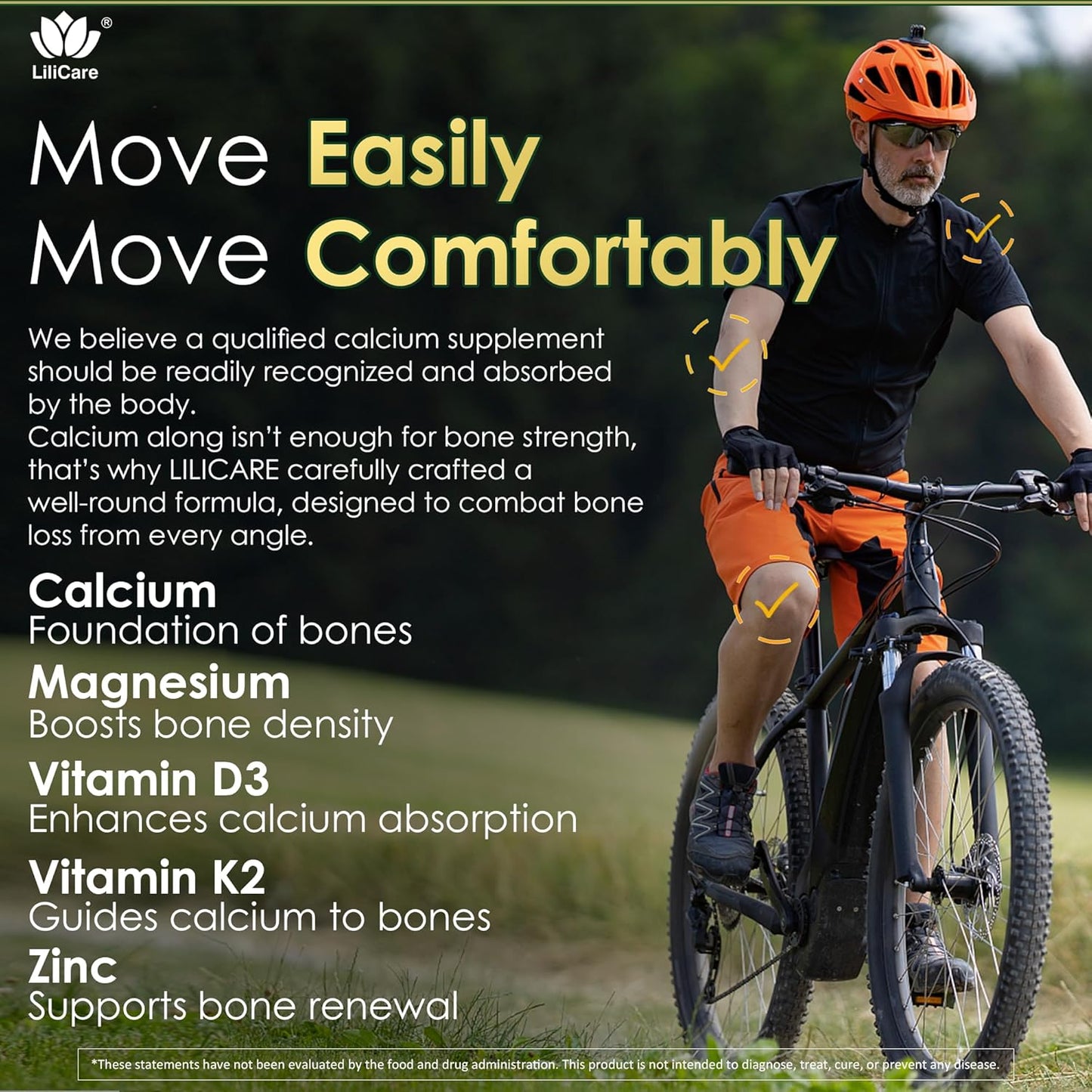 Plant Based Calcium Gummies 600mg with Vitamin D3 K2, Magnesium, Zinc for Bone Strength, Sugar Free Calcium Supplements for Women & Men (Certified Vegan) from Sustainably Organic Red Algae - 60 Counts