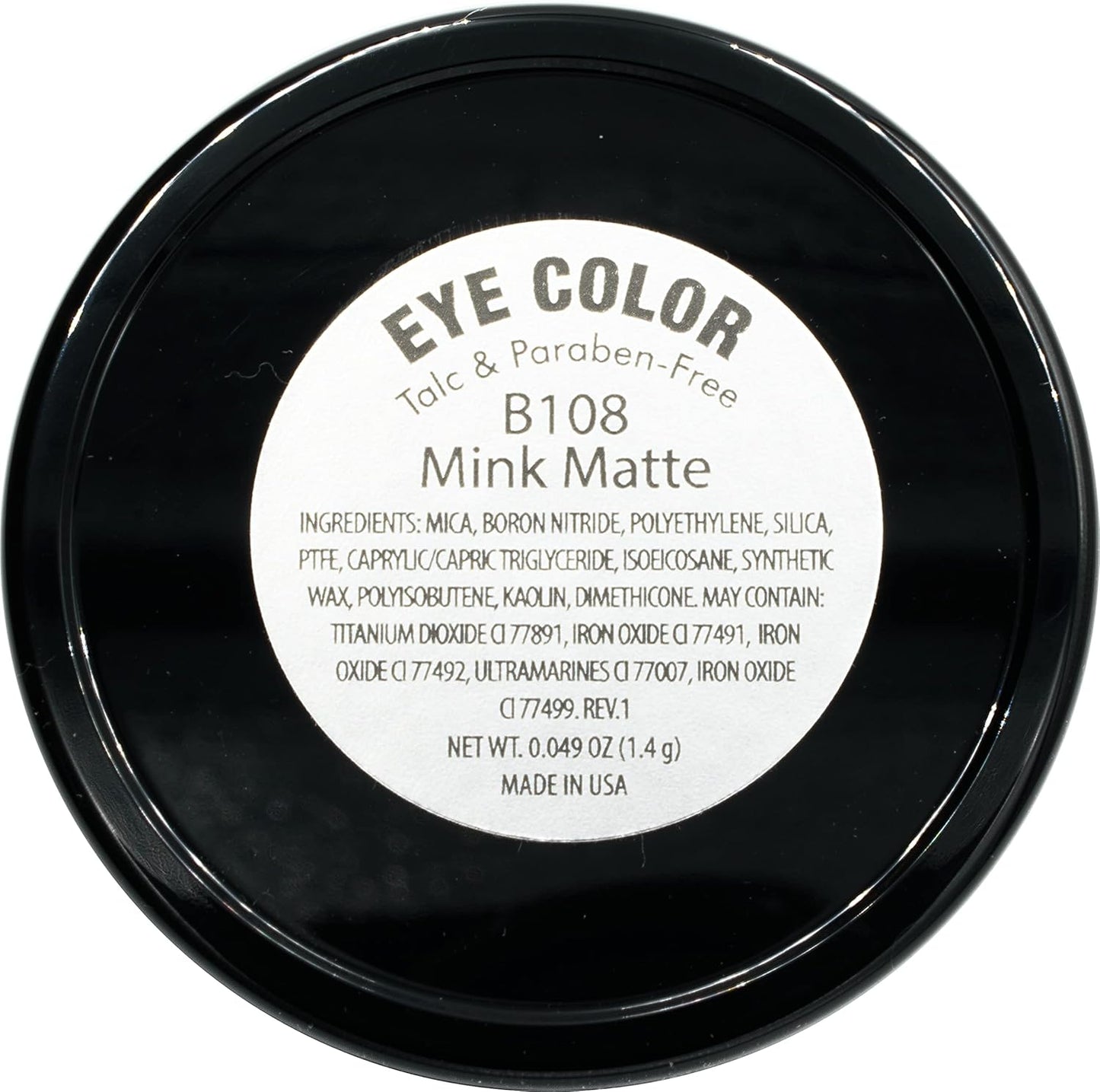 Mink Matte Beige Taupe Pressed Powder Single Vegan Eyeshadow; Talc, Paraben & Cruelty Free