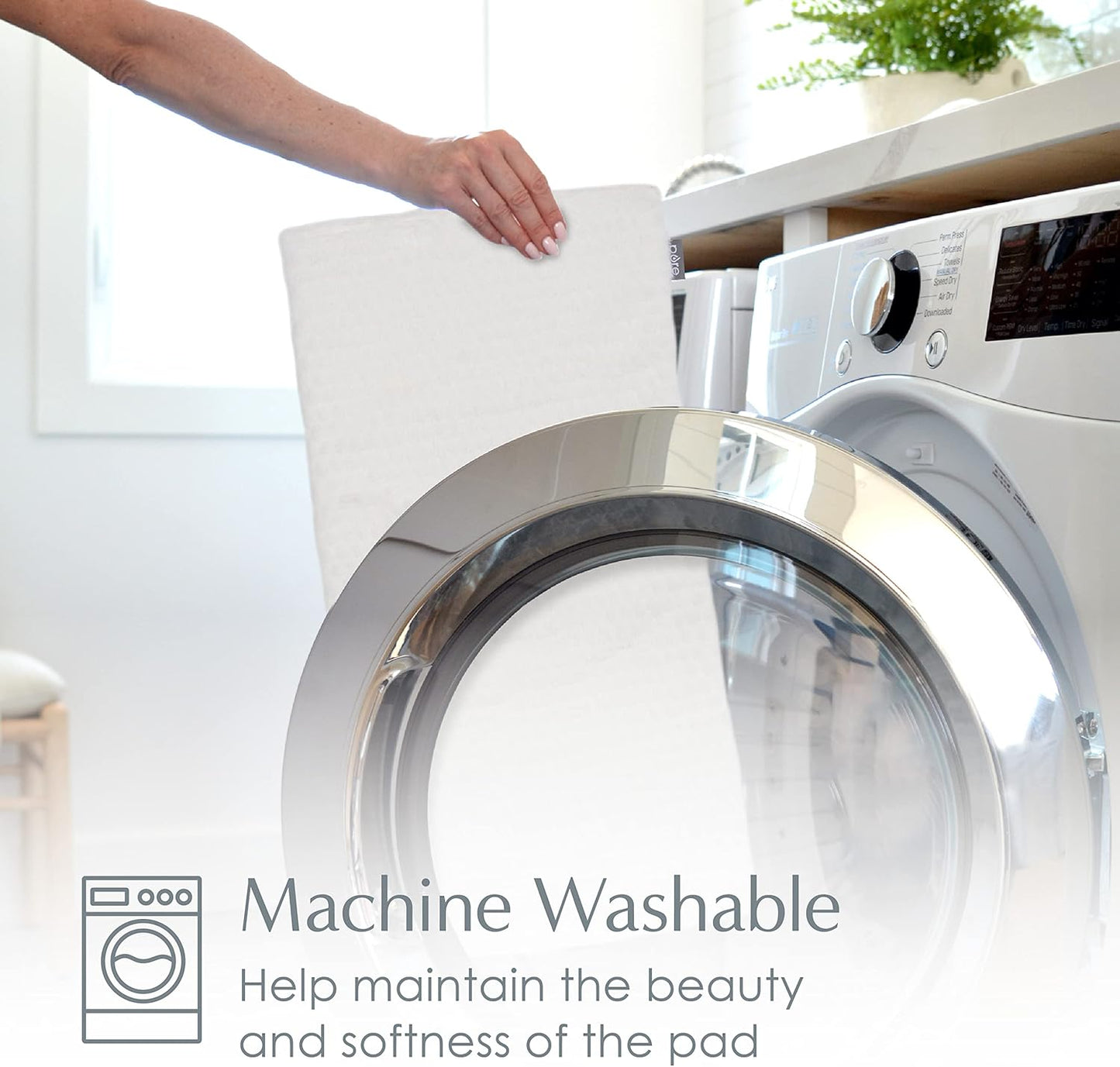 Pure Enrichment PureRadiance Luxury Heating Pad for Cramps, Back, Neck, & Shoulder Pain Relief, Patented Design, Soft Faux Fur & Micromink, 6 Heat Settings, Machine Washable, 12”x24”(Cloud)