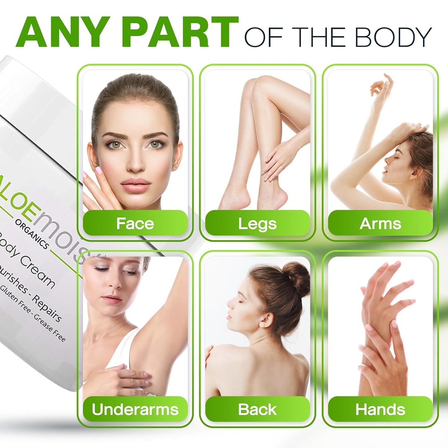 Organic Aloe Vera Lotion - Face & Body Moisturizing Cream with Natural Aloe Vera, Vitamin E Oil, Vitamin C, Retinol Cream, Shea Butter – Anti Aging Face Moisturizer for Women, Dry Skin (8 oz)