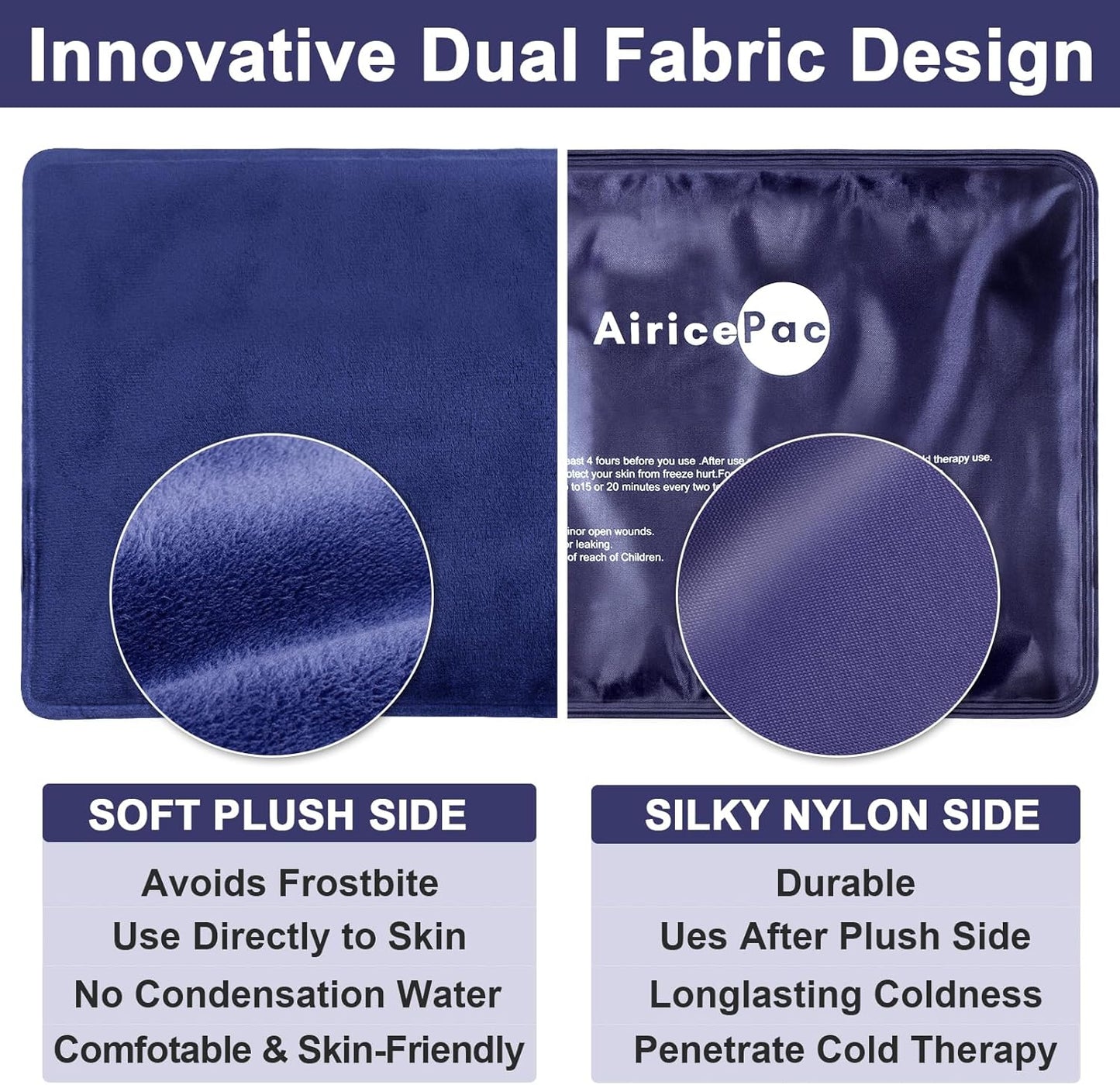 Ice Packs for Injuries Reusable, 10”x 14”Gel Cold Pack for Knee Neck Shoulder Ankle Elbow Hip Back Pain Relief, Cold Compress Therapy for Swelling, Bruises, Surgery, 10”x 14”, Blue