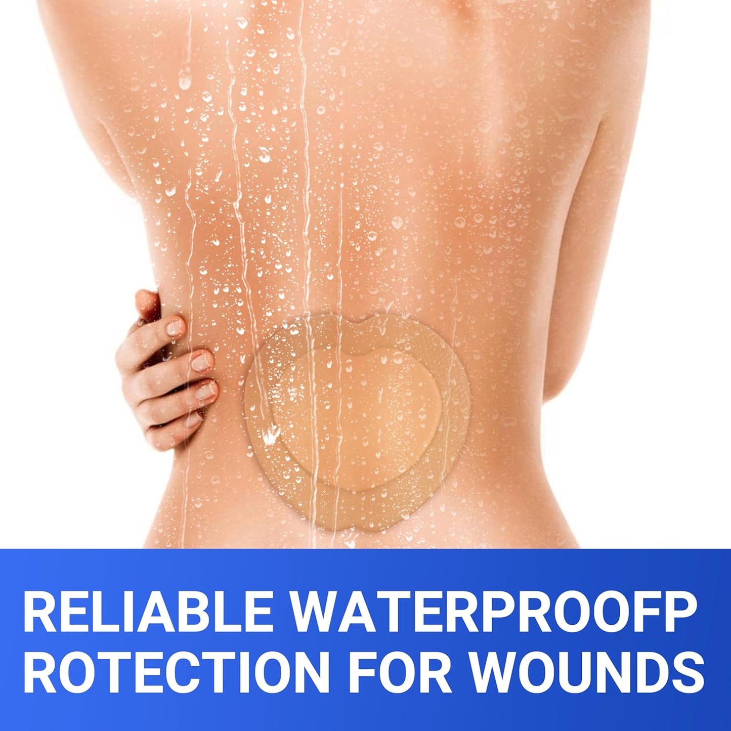 Large Waterproof Bandages Wound Care 7"x 7" Silicone Foam Dressings Sensitive Skin,10 PCS, Adhesive Bordered Pads for Bed Sore Pressure Relief Sacral Buttocks, Showering, Sterile Sacrum Care