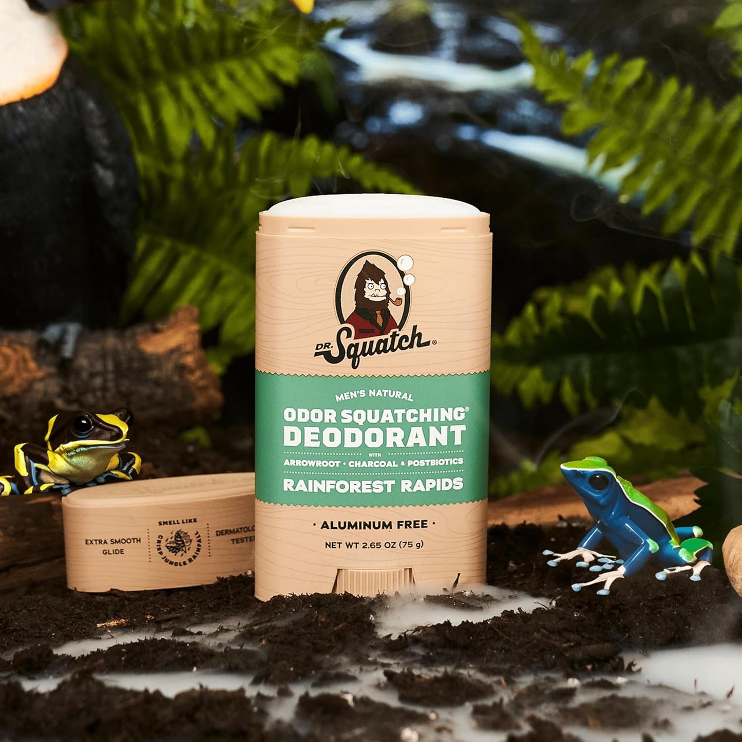 Dr. Squatch NEW Bricc House Travel Pack - Soap Travel Case + Cool Fresh Aloe, Coconut Castaway Soap + Rainforest Rapids Deodorant + Original Squatch Lip Balm - Full Routine Natural Men's Care Kit