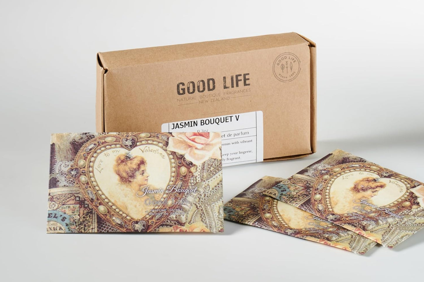 Good Life Jasmin Bouquet Scented Sachets | Designed in New Zealand | 12 Sachets – Vintage