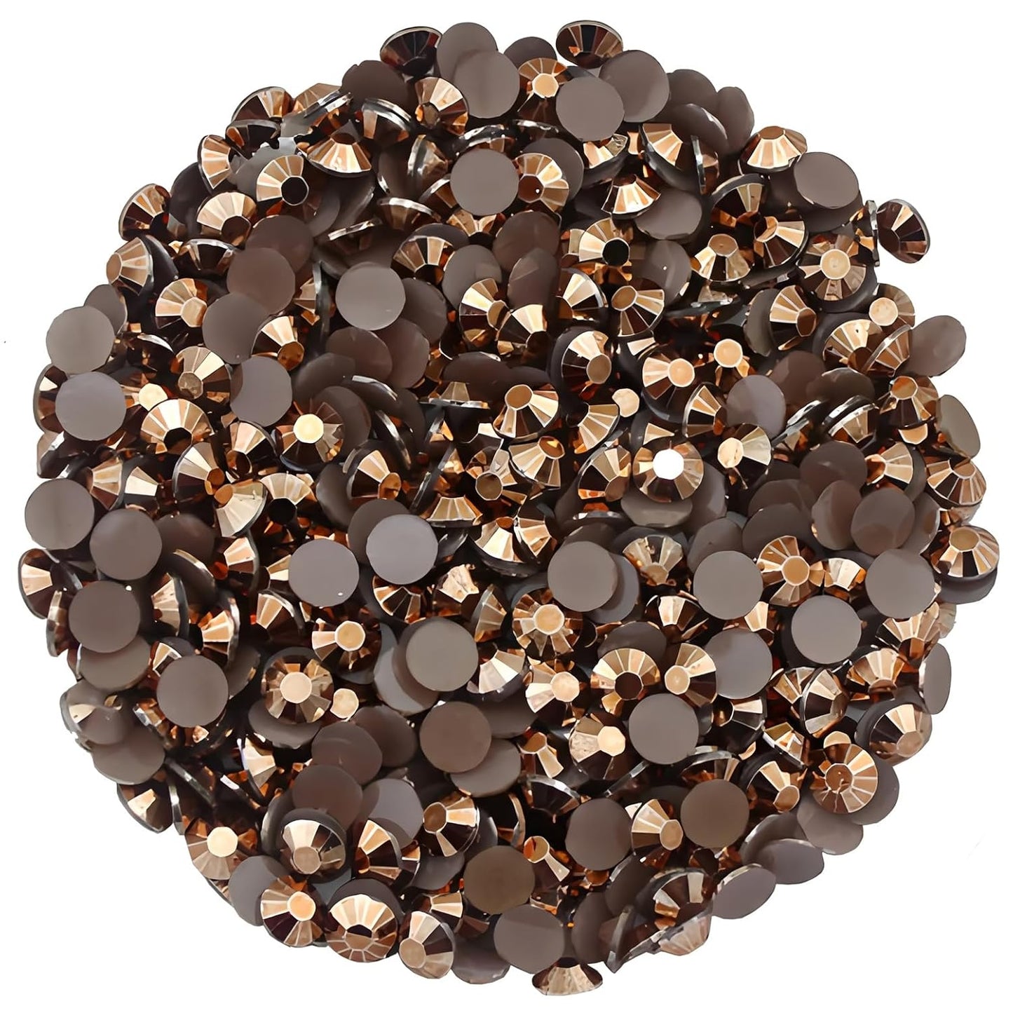 4500 Pcs SS6 2mm AB Flatback Rhinestones for Nails Art Crafts Glitter Round Shine Gems Crystals DIY Clothes Shoes （Bronze AB）