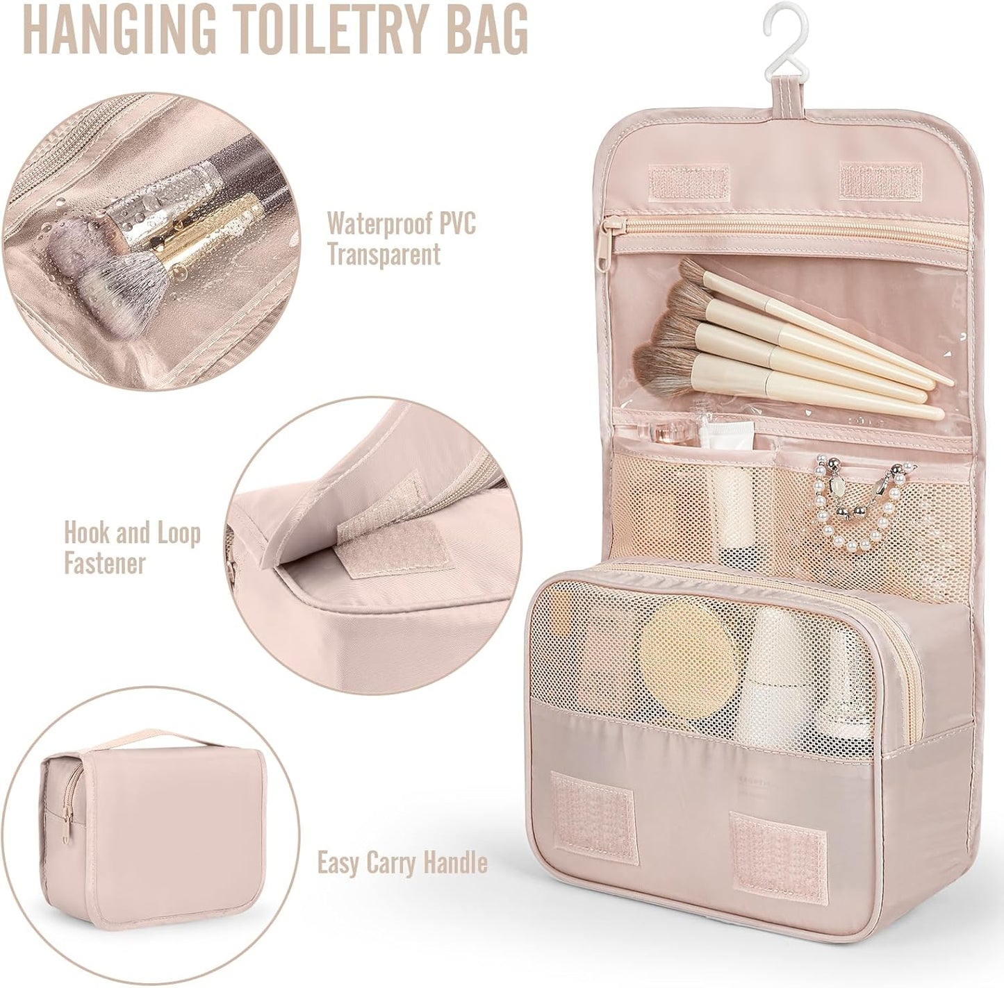 Veken 10 Set Packing Cubes for Travel, Beach Vacation Essentials Accessories for Cruise Ship, Suitcase Organizer Bags for Luggage with Hanging Toiletry & Shoe Bag, Birthday Gifts for Women Mom Her