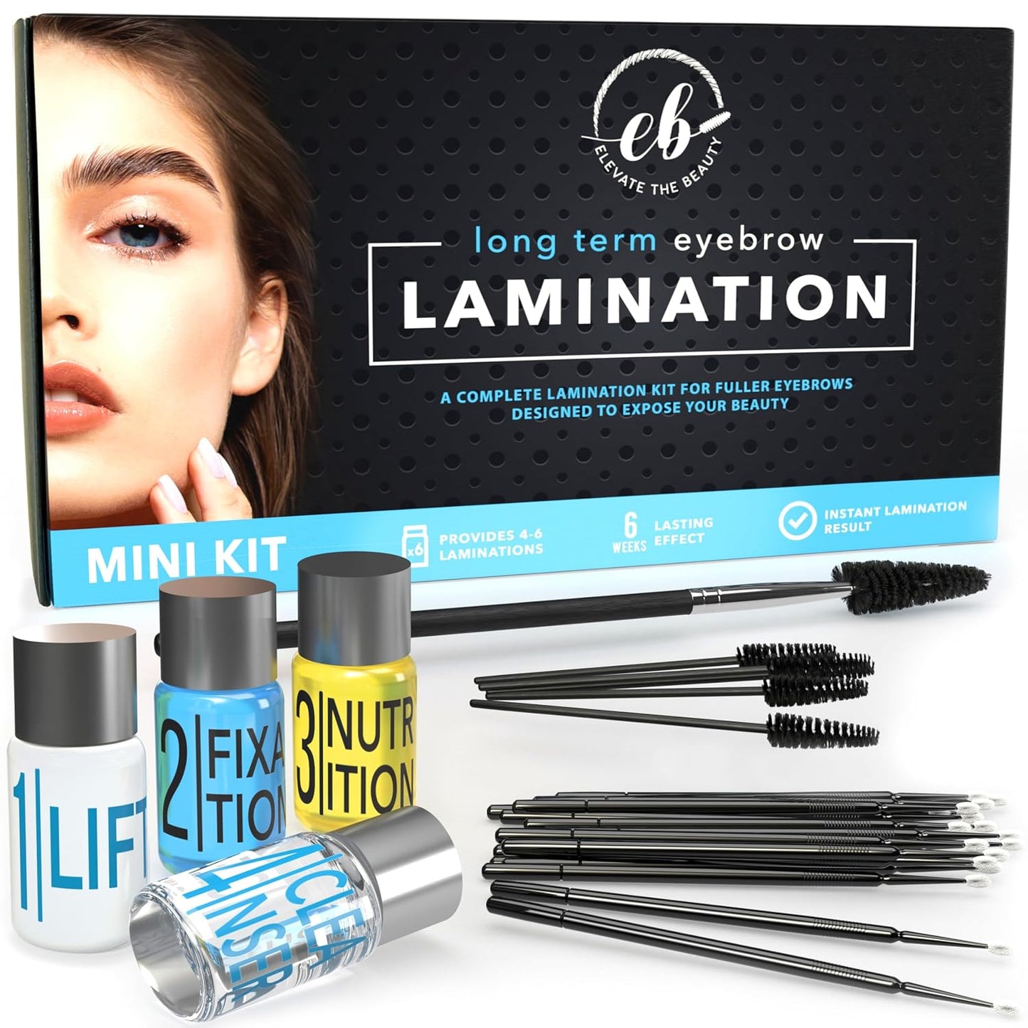 Brow Lamination Kit | At Home DIY Eyebrow Lamination Kit For Instant Brow Lift | Professional Eye Brows Supplies for Fuller Eyebrows | Easy to Use | For Home and Professional Care
