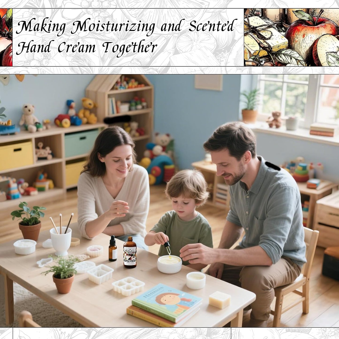 HIQILI Apple Fresh Fragrance Oil for Home Diffuser, Candles, Soaps, Bath Bombs & Perfume Making, Long-Lasting Fruity Scent - 5.07 Fl Oz