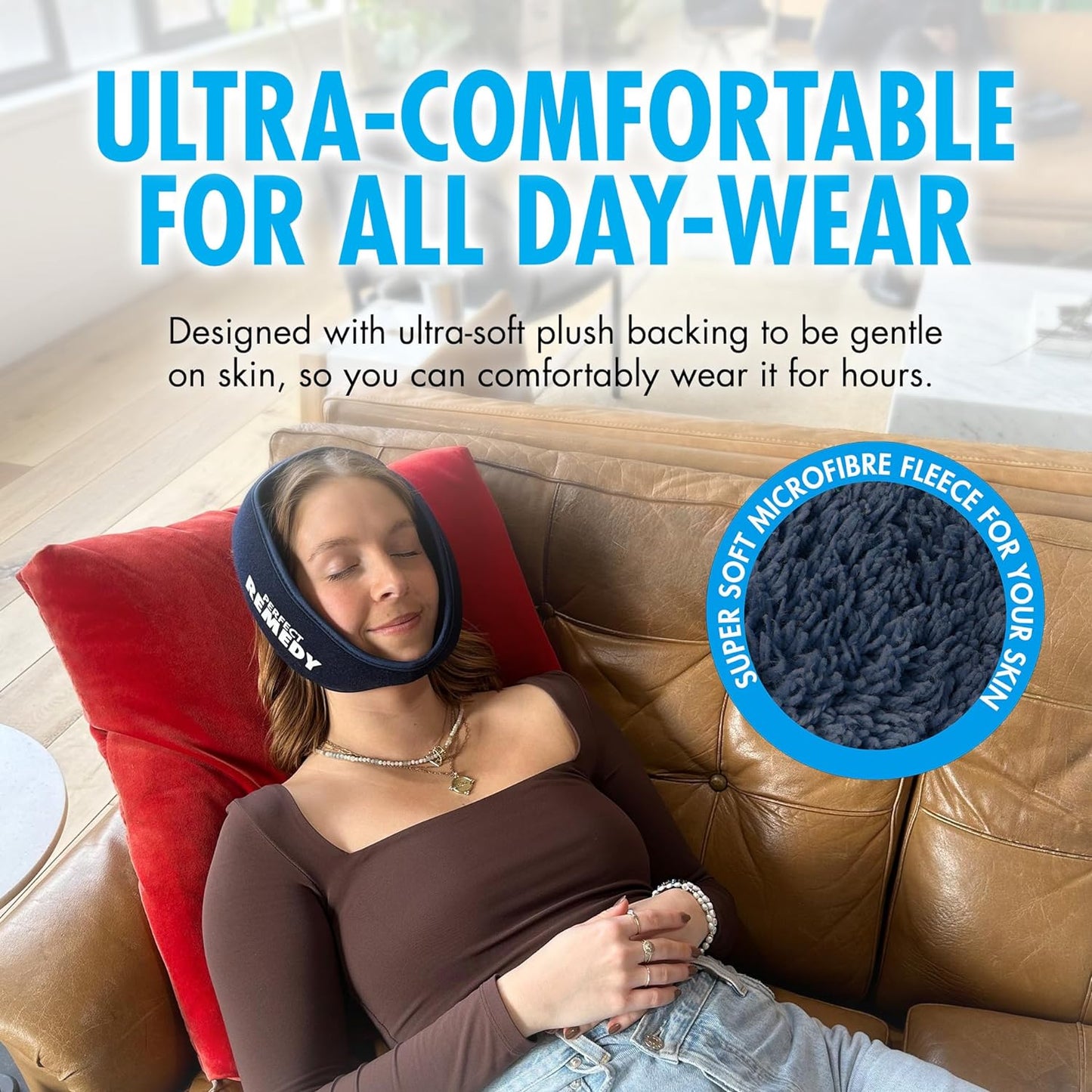 Perfect Remedy Wisdom Teeth Ice Pack Head Wrap - Reusable Cold Compress Aid for TMJ, Jaw Pain, Wisdom Teeth Recovery, Tooth Pain & Face Swelling Conditions - Adjustable Head Wrap for Max Comfort