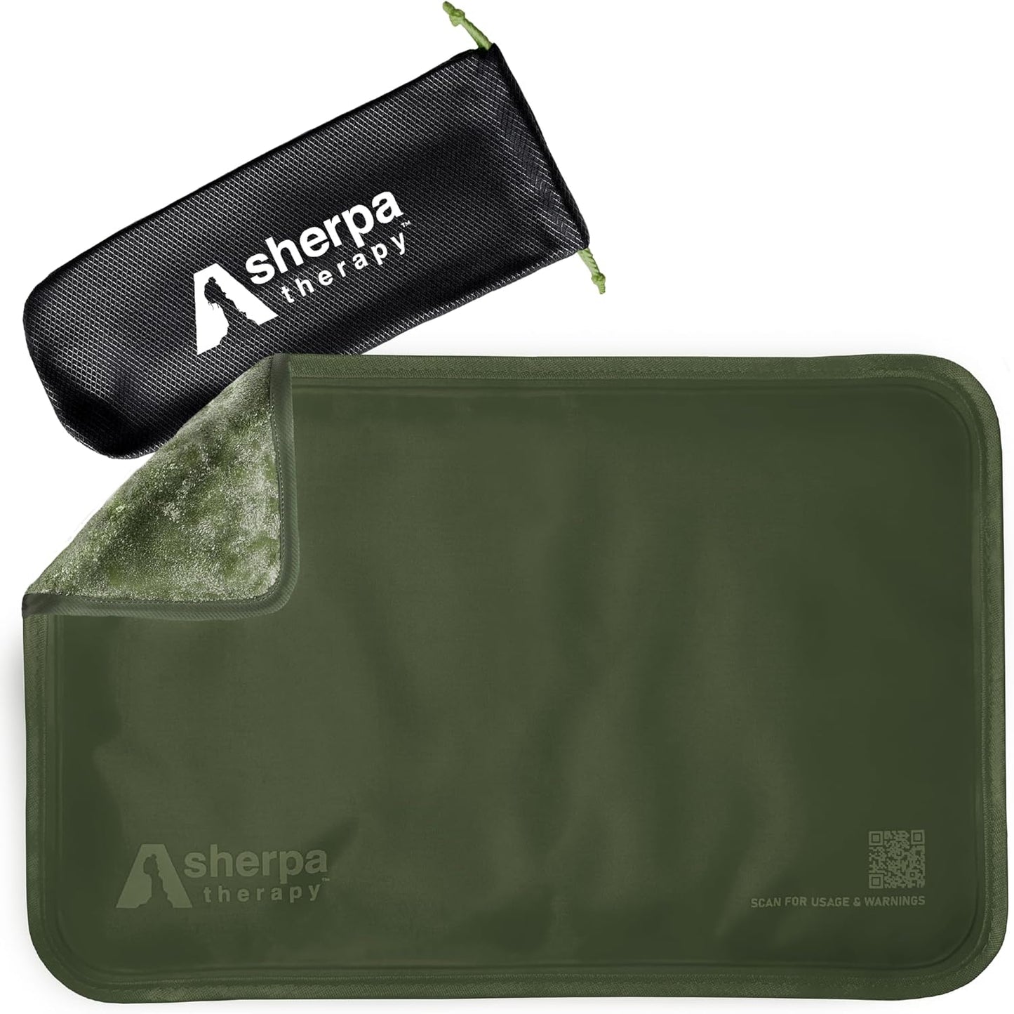 Medium Flexible Gel Ice Packs for Injuries Reusable - Soft Hot and Cold Packs for Injuries for Ankle, Arm, Foot, Leg, Back Pain Relief - 8" x 12" - Green