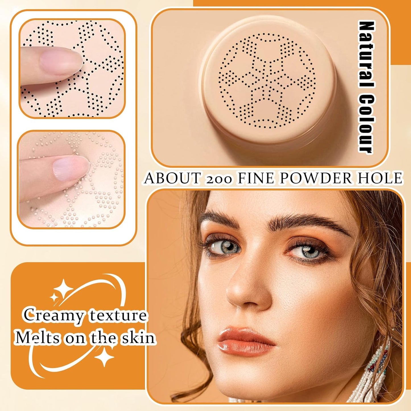 2Pcs Mushroom Head Air Cushion CC Cream Foundation Makeup,Moisturizing BB Cream Face Makeup Liquid Foundation,Long Lasting Full Coverage Concealer for All Skin Types（Natural）C