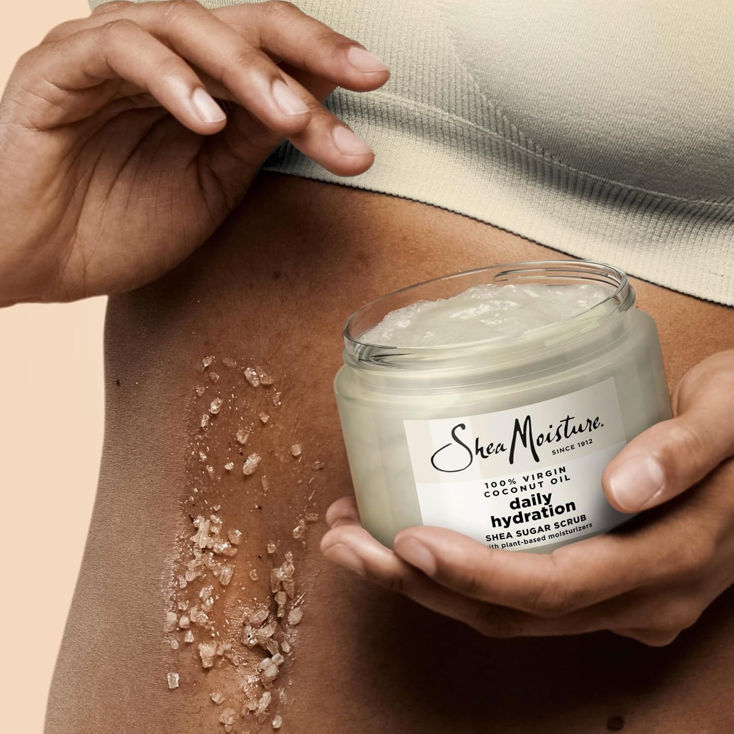 SheaMoisture Shea Sugar Body Scrub For Nourish And Replenish Skin Virgin Coconut Oil Daily Hydrating Body Scrub With 24h Shea Moisture Nutrients 12 oz