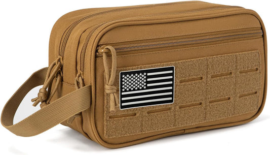 QT&QY Tactical Toiletry Bag For Men Hygiene Bag EDC Military Tool Molle Pouches Small Dopp Kit Mens Shaving Kit Travel shower Bags