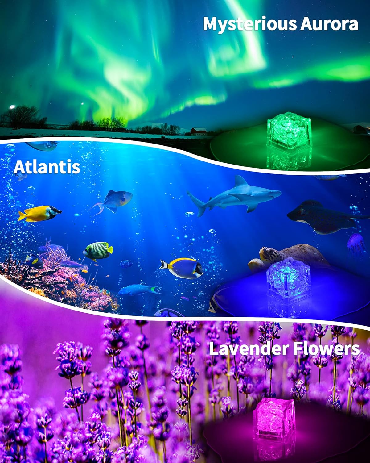 Light Up Bath Bombs with Surprise Inside, 4.23 oz XL Natural Gift Set 6 with Essential Oils, Magnesium Large Bath Bombs for Women Relaxing Spa Skin Moisturize Gifts for Women