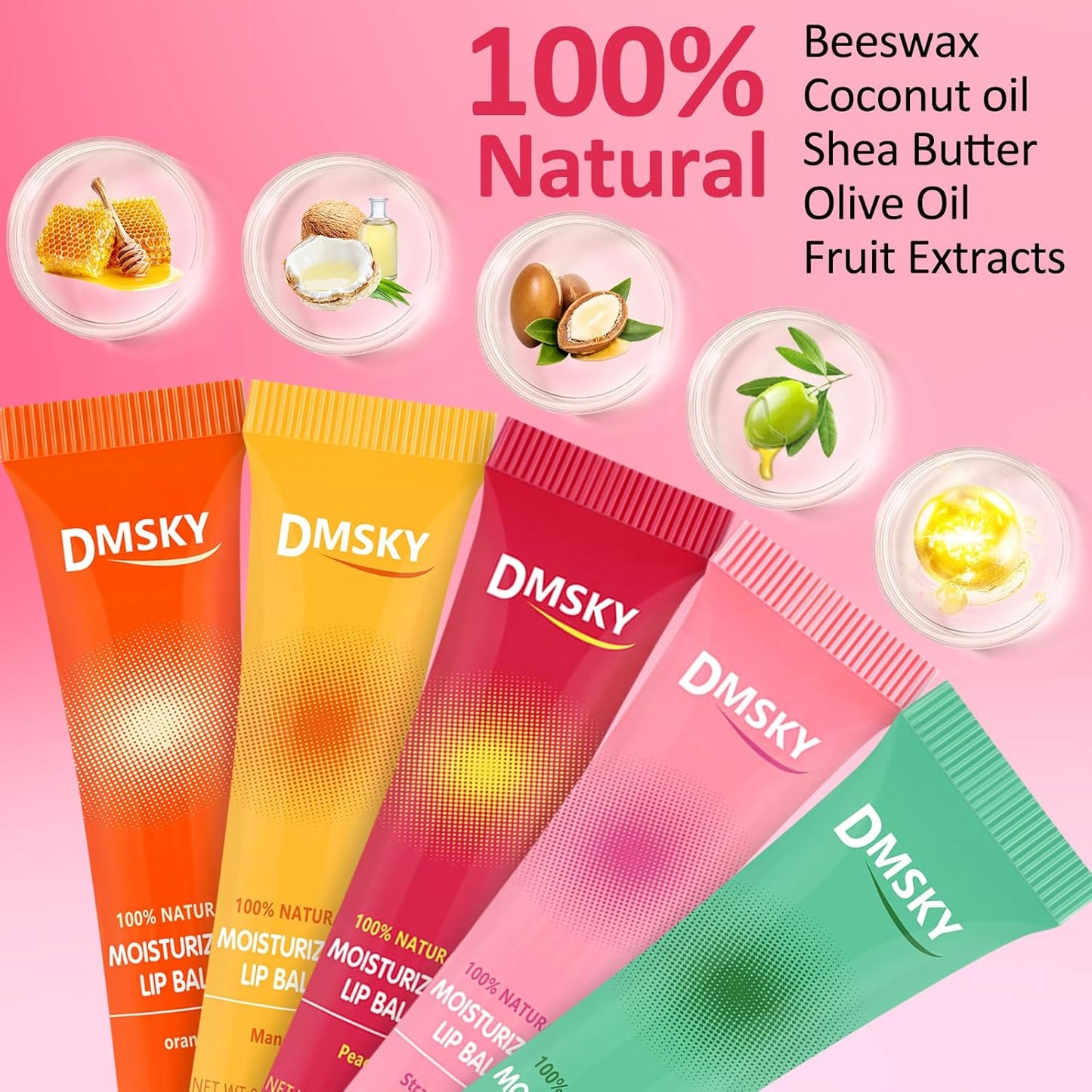 Dmsky 36 Pack Lip Gloss Bulk, Squeeze Clear Lip Gloss Set with Shea Butter, Moisturizing High Shine Glossy Lip Oil for Dry Chapped Lips-12 Flavors