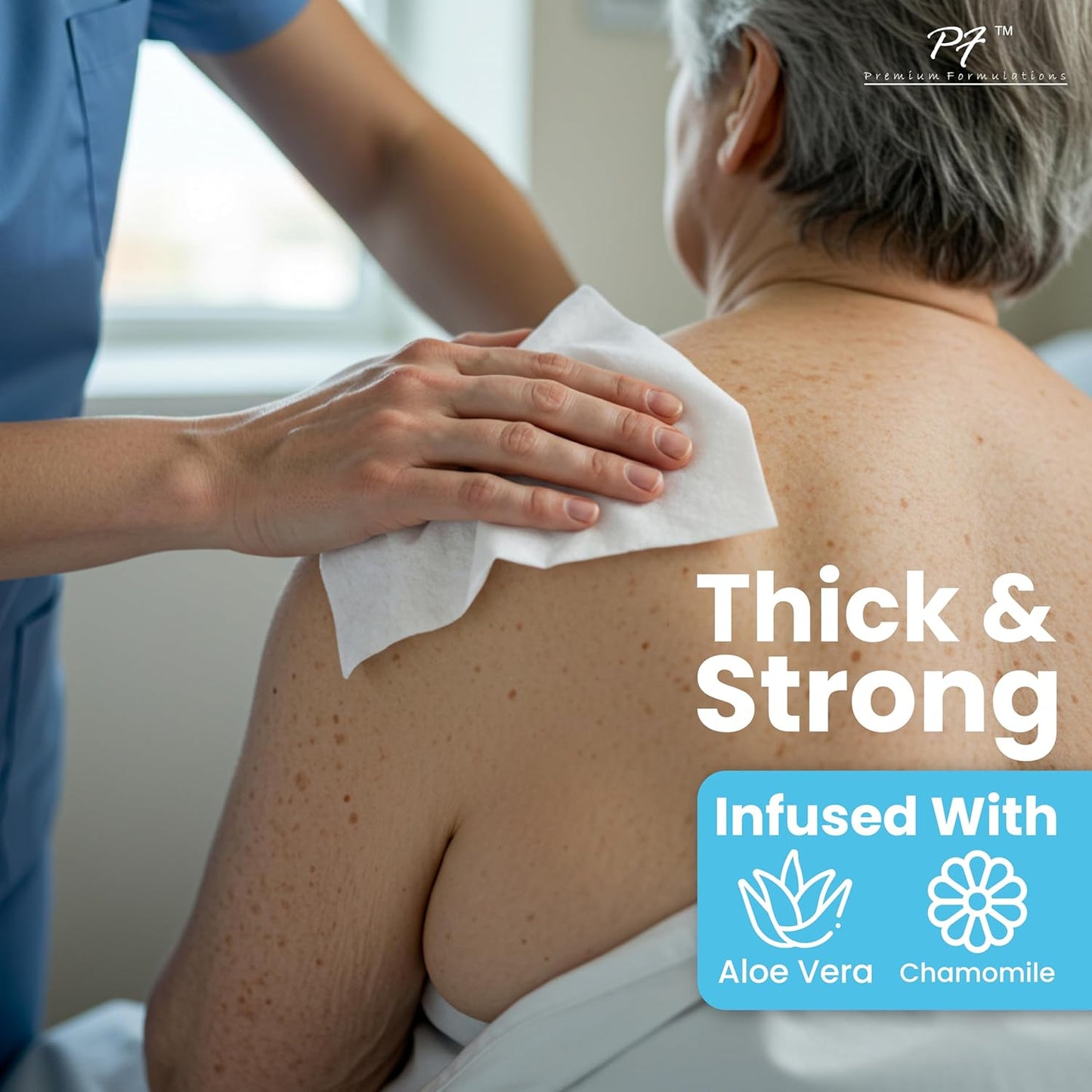 XL Adult Wipes – (12 Packs x 56 Wipes = 672 Wipes) High Traction, Uber Thick & Extra Large Wash Cloths | Bulk Disposable Incontinence Wipes with Aloe for Elderly Care & Hygiene