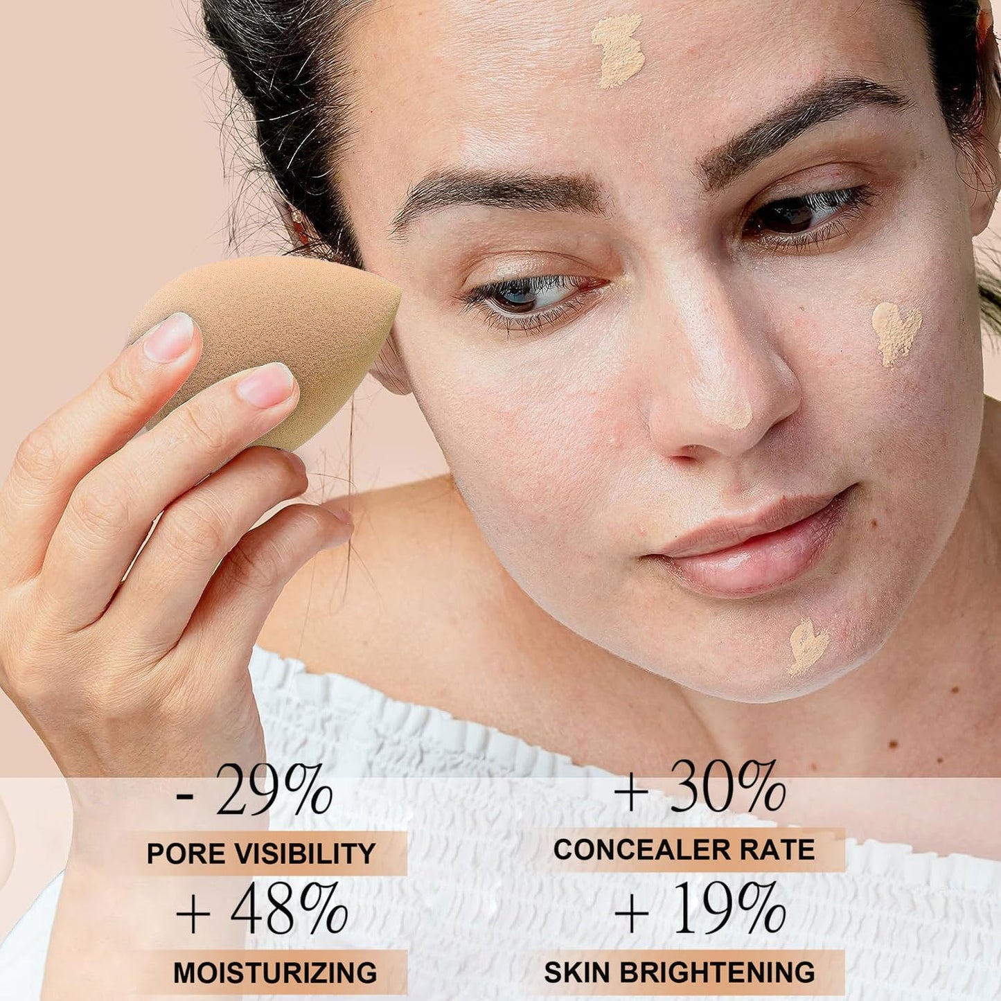 Airbrush Foundation Makeup Spray, Long Lasting Waterproof Full Coverage Foundation for Brighten, Concealer and Hydrating, Natural Matte Finish, Brush and Makeup Sponge Include, 2.36oz (#2 Beige)