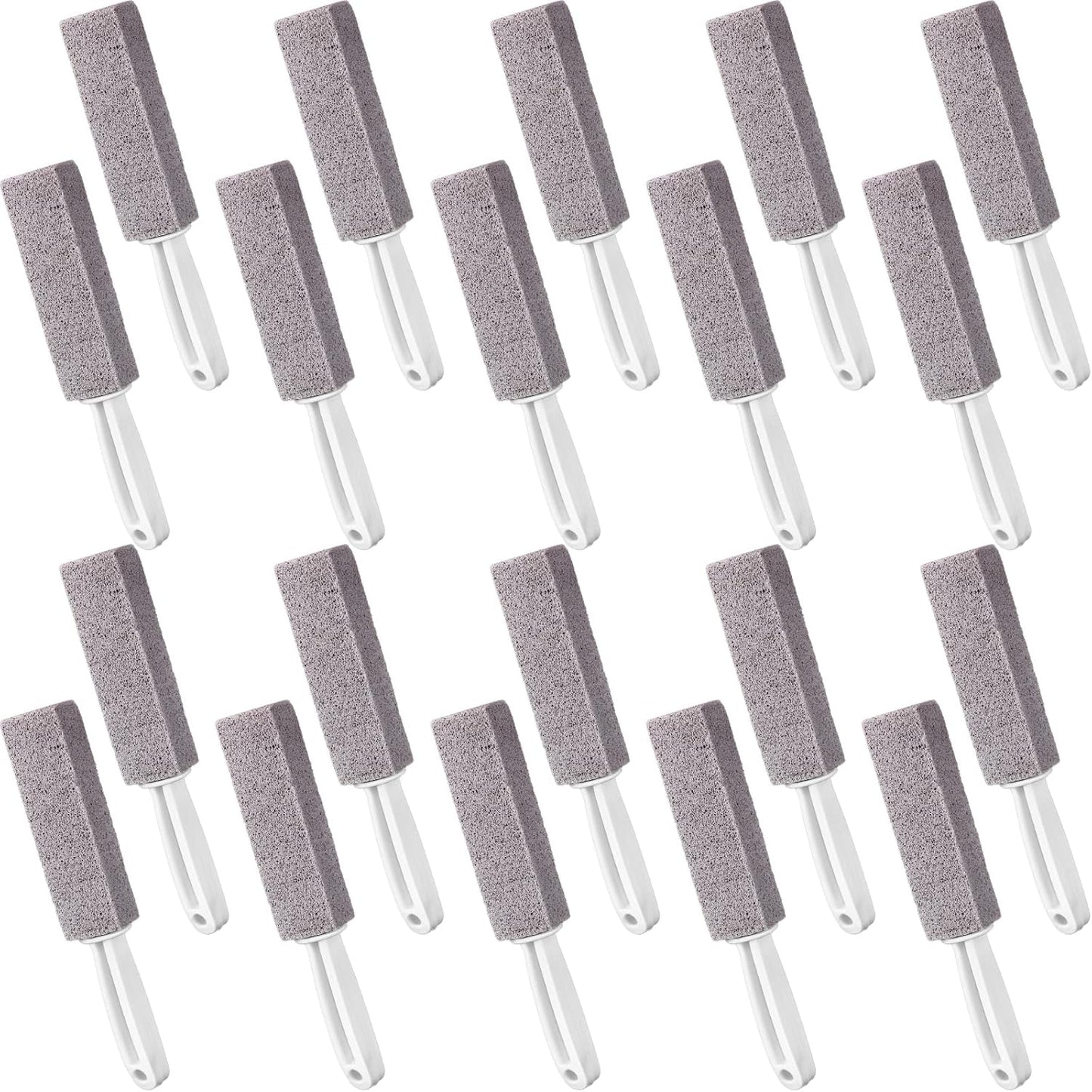 20 Pack Pumice Toilet Bowl Cleaner Pumice Stone with Long Handle Toilet Stone Cleaning Block for Bath Grout Pool Kitchen Tubs Showers