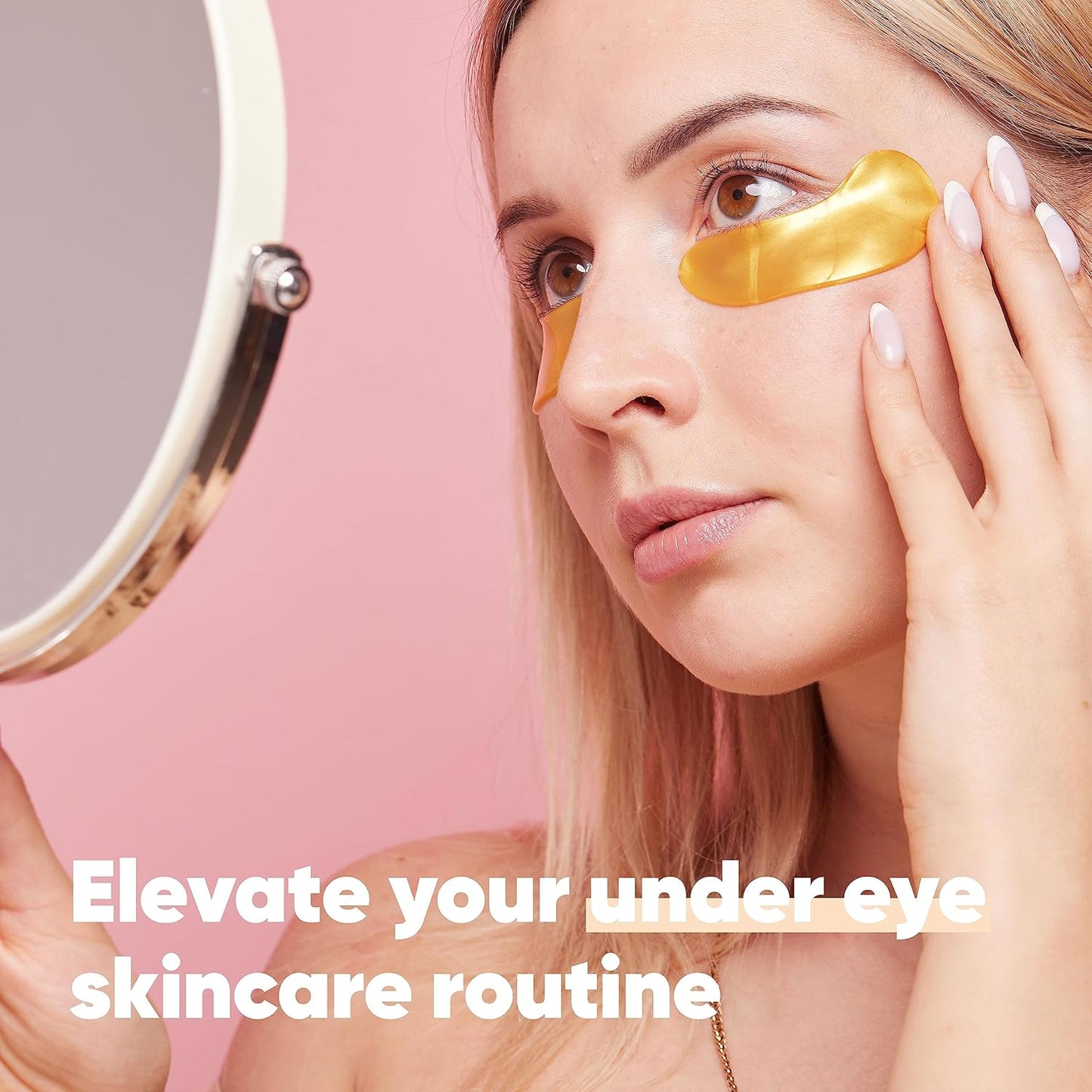 LE GUSHE Under Eye Mask & Under Eye Patches (30 Pairs) - Gold Eye Mask with Collagen & Amino Acid, Cooling Eye Care for Wrinkles, Puffy Eyes & Dark Circles, Brightening Skincare