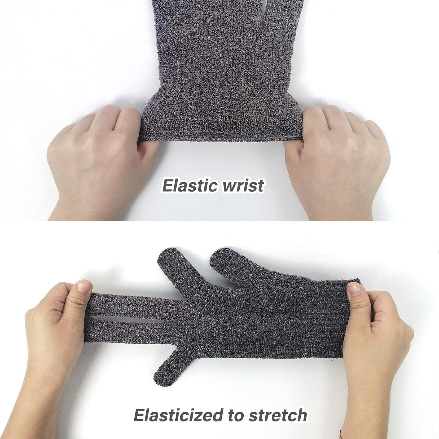 MIG4U Shower Exfoliating Scrub Gloves, Bathing Gloves Body Wash Dead Skin Removal Deep Cleansing Sponge Loofah for Women Men