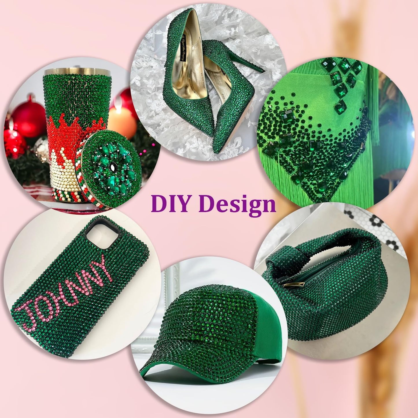 25000Pcs Resin Rhinestones for Crafting, Emerald Green 2-6mm Mixed Sizes Non Hotfix Flatback Gems, Bedazzling Crystal for DIY Crafts Clothing Tumblers Mugs Shoes Fabric Nail Art