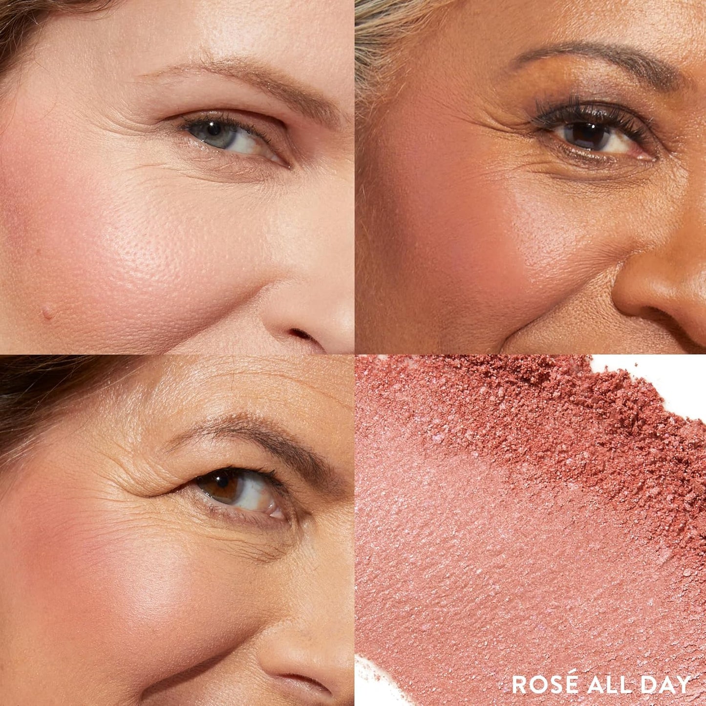 LAURA GELLER NEW YORK Baked Blush-n-Brighten Marbleized Blush for Cheeks - Rosé All Day - Natural Finish - Buildable Color