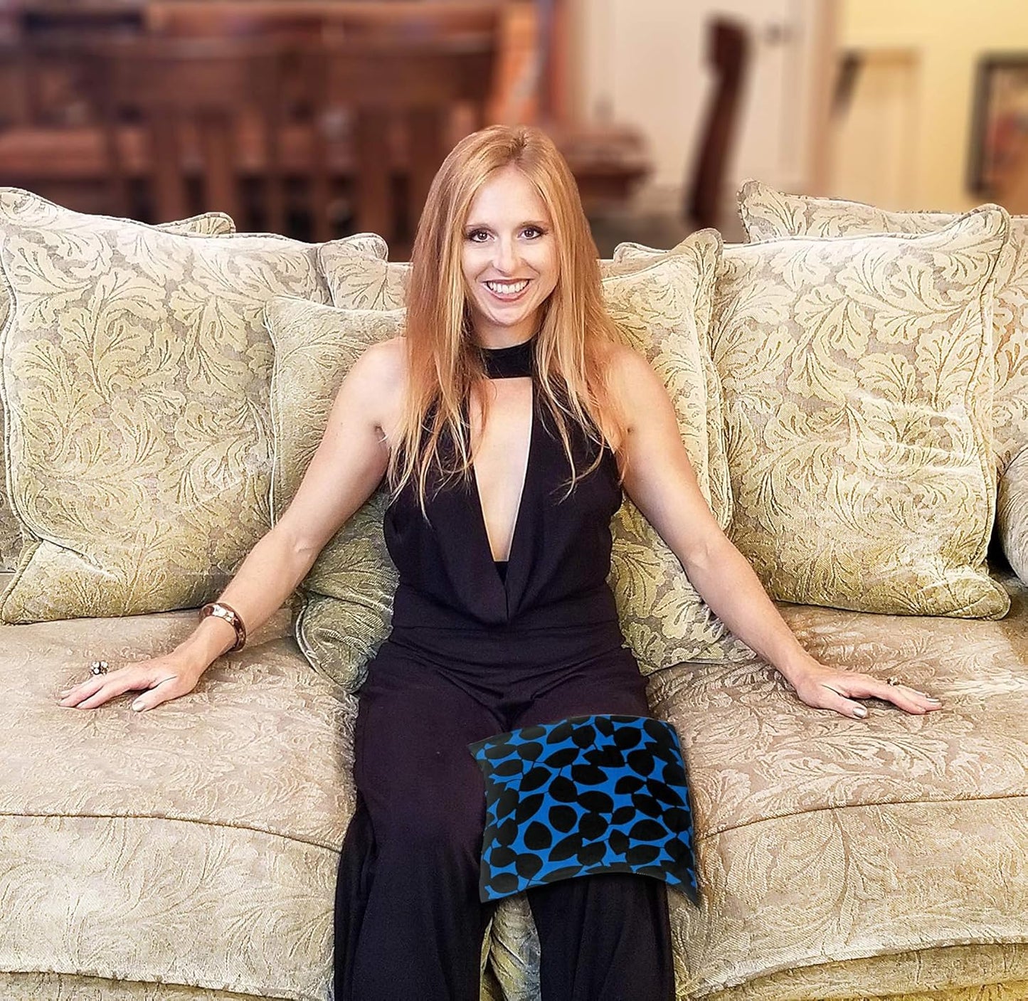 Heating Pad Corn Filled. Natural Heat Therapy for Lower Back, Neck, Shoulders, Cramps. Pain and Stress Relief Heated Wrap.