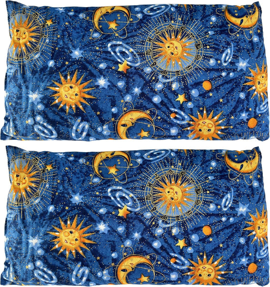 Nature's Approach - Basic Herb Pack Rice Heating Pad Microwavable Reusable Heat Pack with Herbal Aromatherapy Fill, Freezer and Microwave Safe for Hot and Cold Therapy, 2 Pack Celestial Indigo