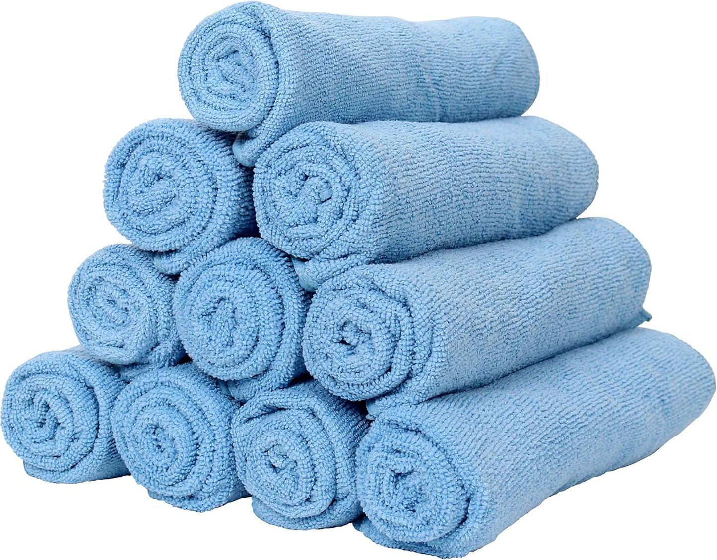 Arkwright Microfiber Gym Towel - Pack of 12 - Super Soft, Quick Dry Workout Sweat Towels, 300 GSM Lightweight & Absorbent for Sports, Working Out, Yoga, and Spa, 16 x 27 in, Blue