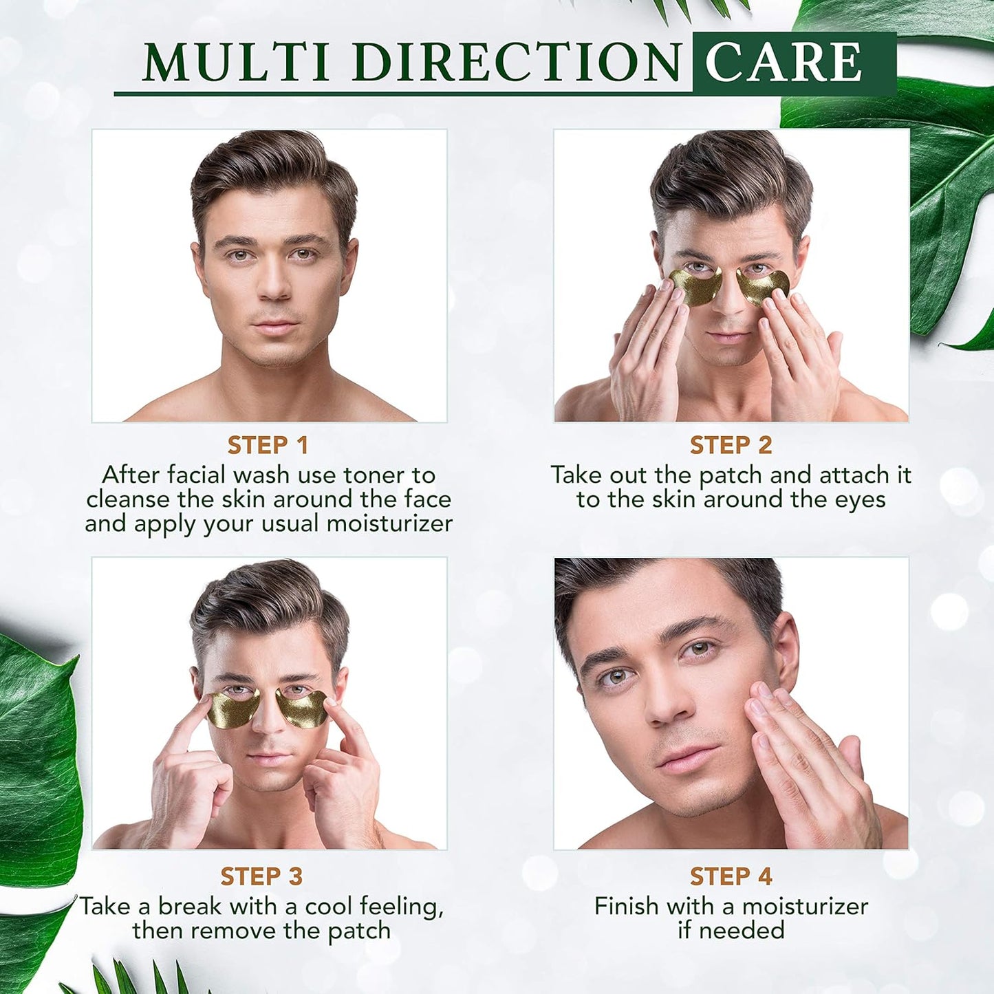 Korean Under Eye Patches 24K Gold Black Pearl Mask Anti-Aging Hyaluronic Acid Collagen Neck Forehead Laugh Line Pad Reducing Dark Circles Treatment (60pcs, gold patches 60pcs)