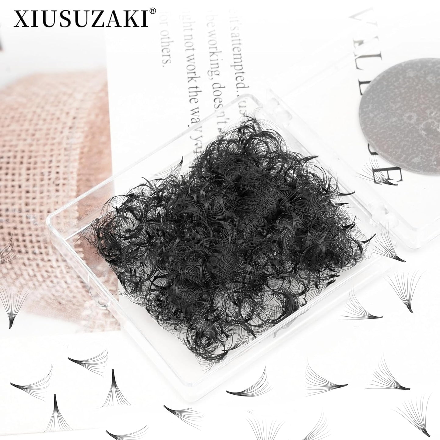 Premade Eyelash Extensions - 600 Fans, 10D, Volume Lash, 0.07 Thickness, D Curl, Mix 8-15mm Fluffy Soft Handmade Loose Fan